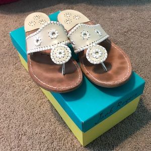 Bone/white Jack Rogers Sandals